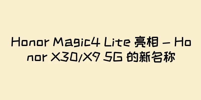 Honor Magic4 Lite 亮相 - Honor X30/X9 5G 的新名称
