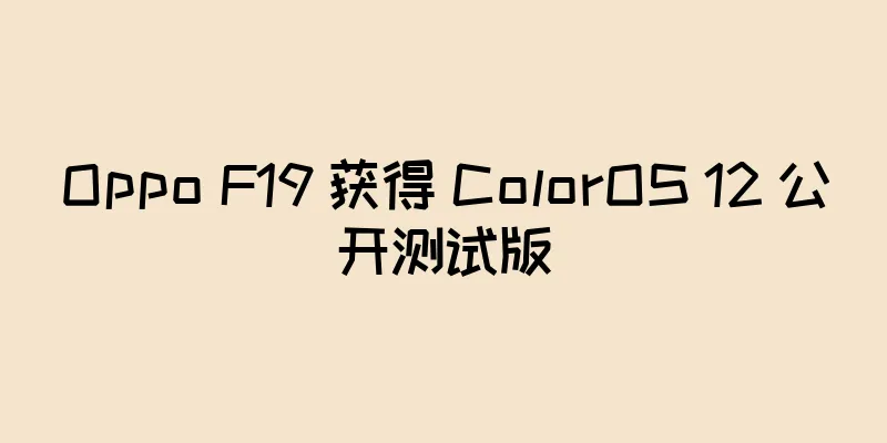 Oppo F19 获得 ColorOS 12 公开测试版