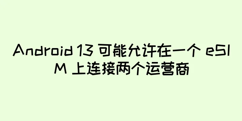 Android 13 可能允许在一个 eSIM 上连接两个运营商