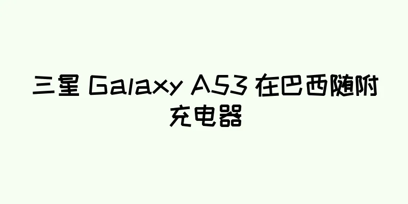 三星 Galaxy A53 在巴西随附充电器