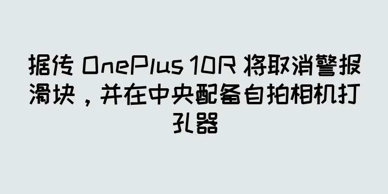 据传 OnePlus 10R 将取消警报滑块，并在中央配备自拍相机打孔器