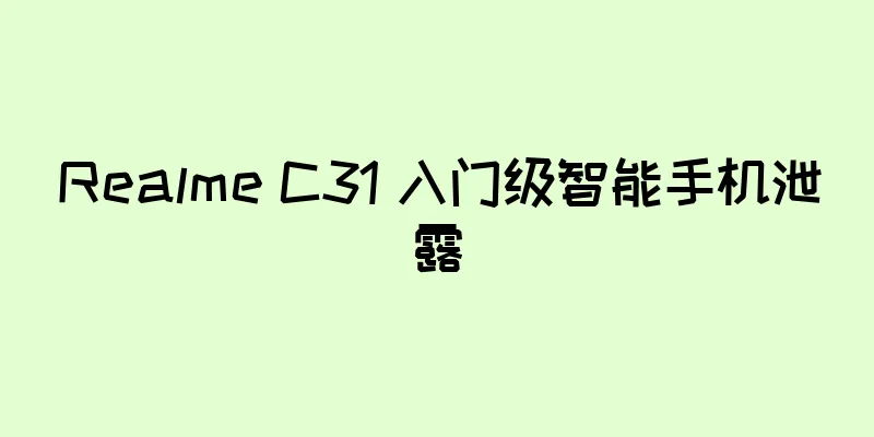 Realme C31 入门级智能手机泄露