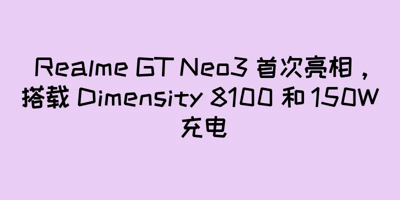 Realme GT Neo3 首次亮相，搭载 Dimensity 8100 和 150W 充电