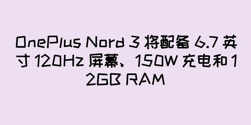 OnePlus Nord 3 将配备 6.7 英寸 120Hz 屏幕、150W 充电和 12GB RAM