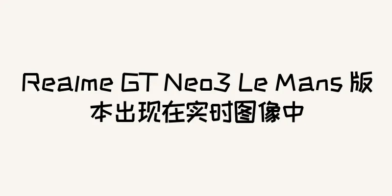 Realme GT Neo3 Le Mans 版本出现在实时图像中