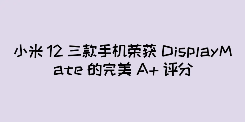 小米 12 三款手机荣获 DisplayMate 的完美 A+ 评分