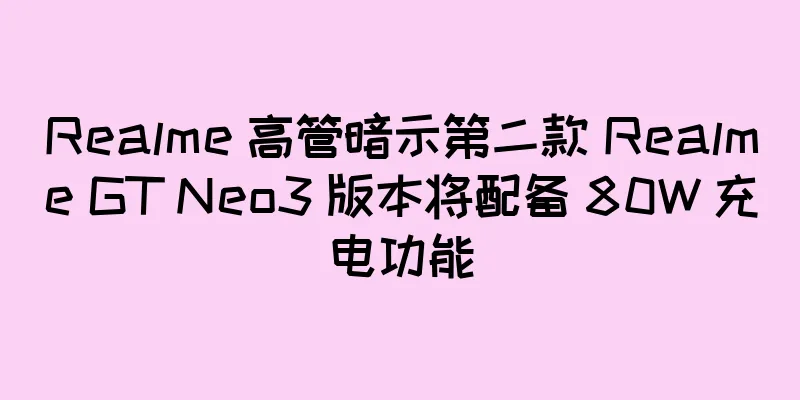 Realme 高管暗示第二款 Realme GT Neo3 版本将配备 80W 充电功能