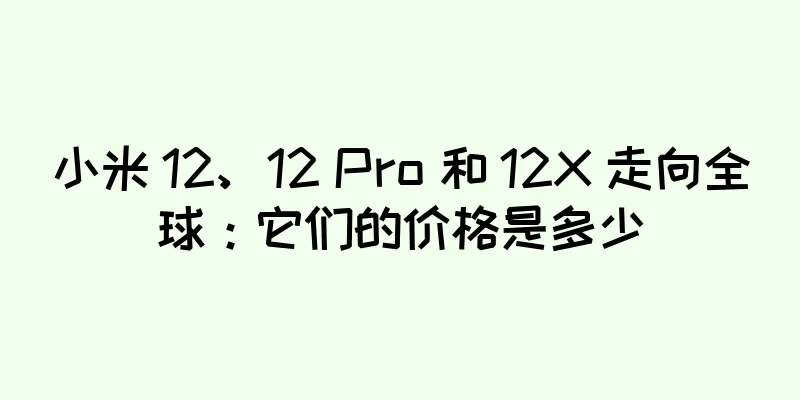 小米 12、12 Pro 和 12X 走向全球：它们的价格是多少
