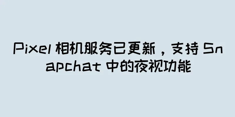 Pixel 相机服务已更新，支持 Snapchat 中的夜视功能