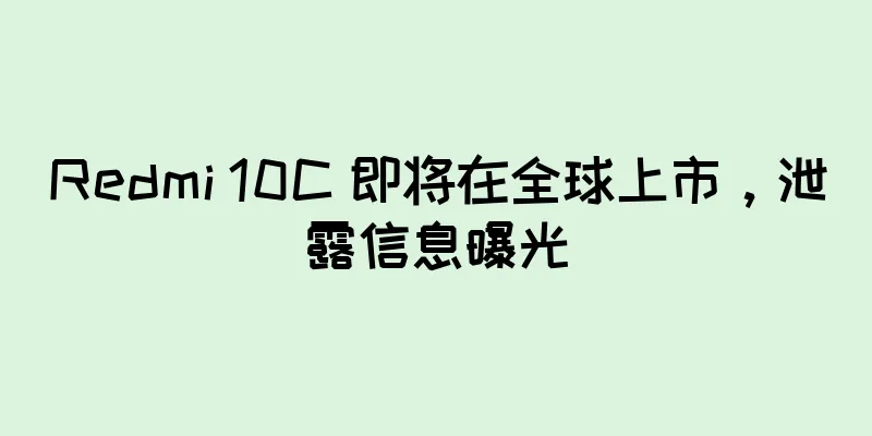 Redmi 10C 即将在全球上市，泄露信息曝光