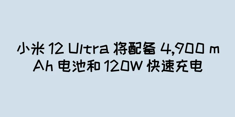 小米 12 Ultra 将配备 4,900 mAh 电池和 120W 快速充电