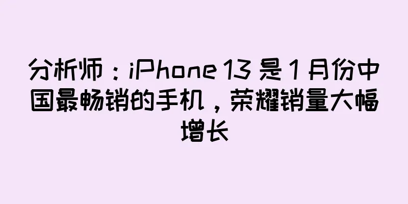 分析师：iPhone 13 是 1 月份中国最畅销的手机，荣耀销量大幅增长