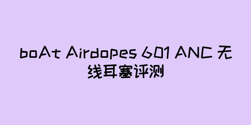 boAt Airdopes 601 ANC 无线耳塞评测