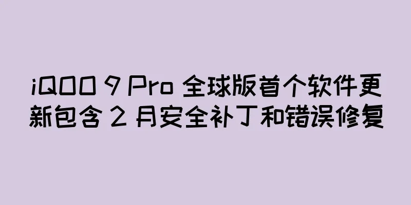 iQOO 9 Pro 全球版首个软件更新包含 2 月安全补丁和错误修复
