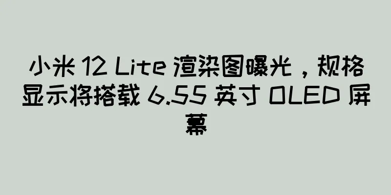 小米 12 Lite 渲染图曝光，规格显示将搭载 6.55 英寸 OLED 屏幕