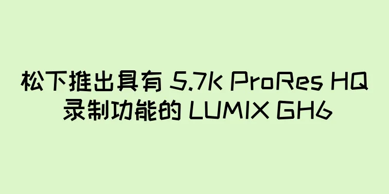 松下推出具有 5.7K ProRes HQ 录制功能的 LUMIX GH6