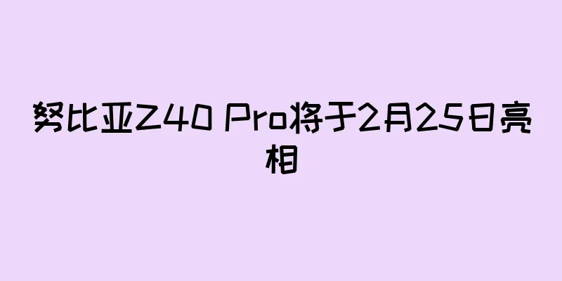 努比亚Z40 Pro将于2月25日亮相