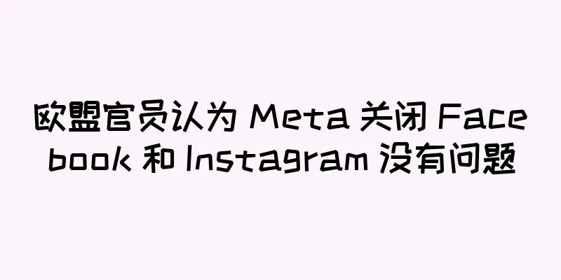 欧盟官员认为 Meta 关闭 Facebook 和 Instagram 没有问题