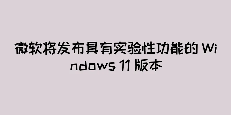 微软将发布具有实验性功能的 Windows 11 版本