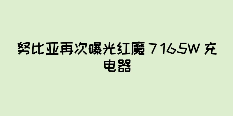 努比亚再次曝光红魔 7 165W 充电器