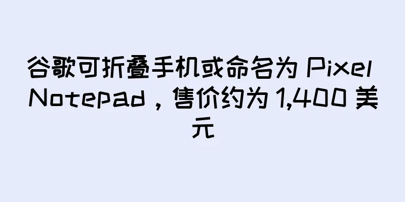 谷歌可折叠手机或命名为 Pixel Notepad，售价约为 1,400 美元