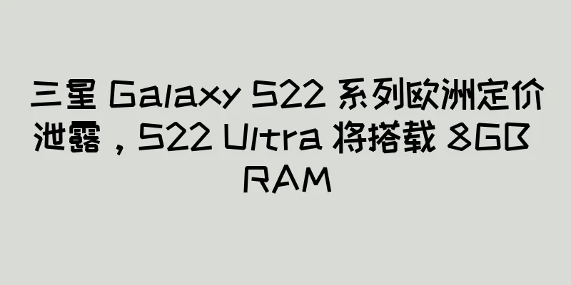 三星 Galaxy S22 系列欧洲定价泄露，S22 Ultra 将搭载 8GB RAM