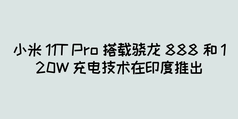 小米 11T Pro 搭载骁龙 888 和 120W 充电技术在印度推出