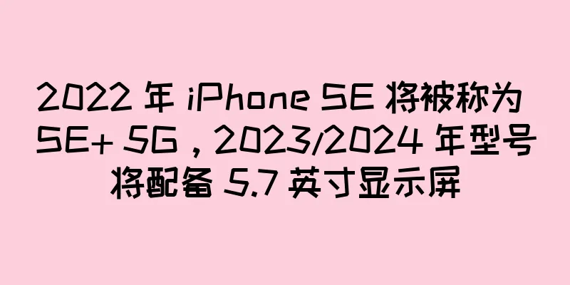 2022 年 iPhone SE 将被称为 SE+ 5G，2023/2024 年型号将配备 5.7 英寸显示屏