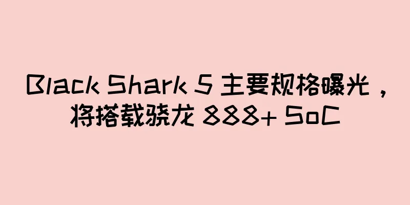 Black Shark 5 主要规格曝光，将搭载骁龙 888+ SoC