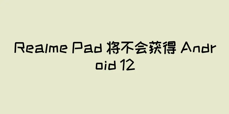 Realme Pad 将不会获得 Android 12