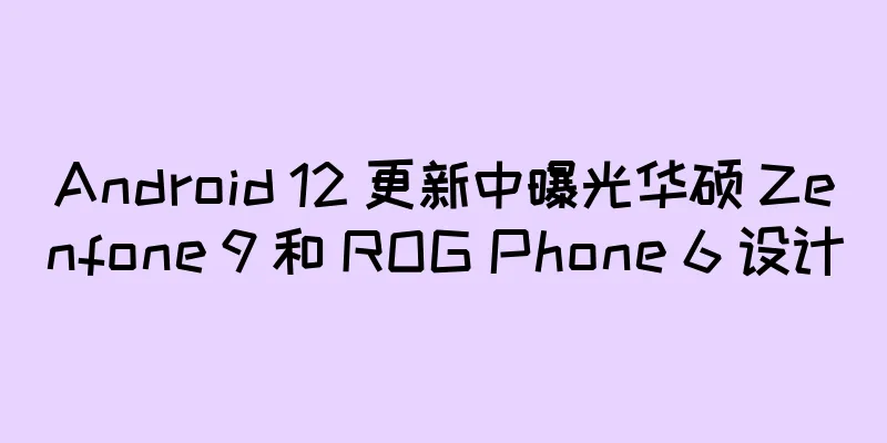 Android 12 更新中曝光华硕 Zenfone 9 和 ROG Phone 6 设计