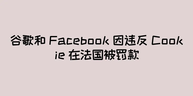 谷歌和 Facebook 因违反 Cookie 在法国被罚款