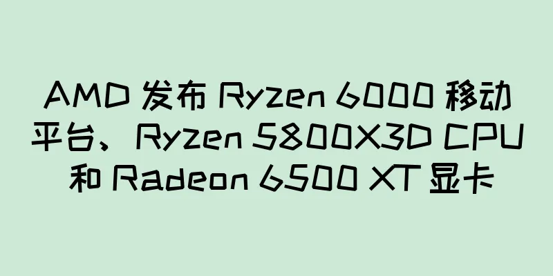 AMD 发布 Ryzen 6000 移动平台、Ryzen 5800X3D CPU 和 Radeon 6500 XT 显卡