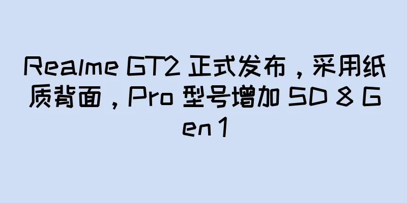 Realme GT2 正式发布，采用纸质背面，Pro 型号增加 SD 8 Gen 1