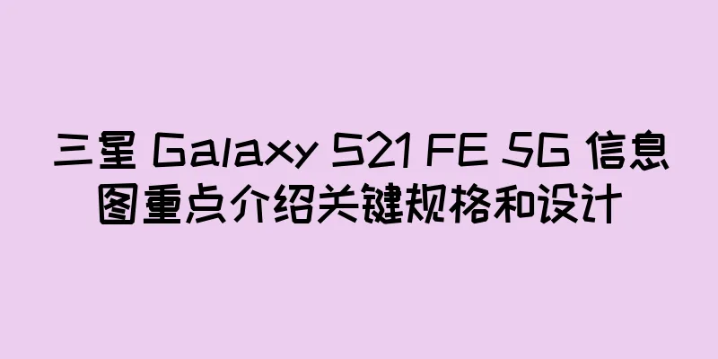 三星 Galaxy S21 FE 5G 信息图重点介绍关键规格和设计