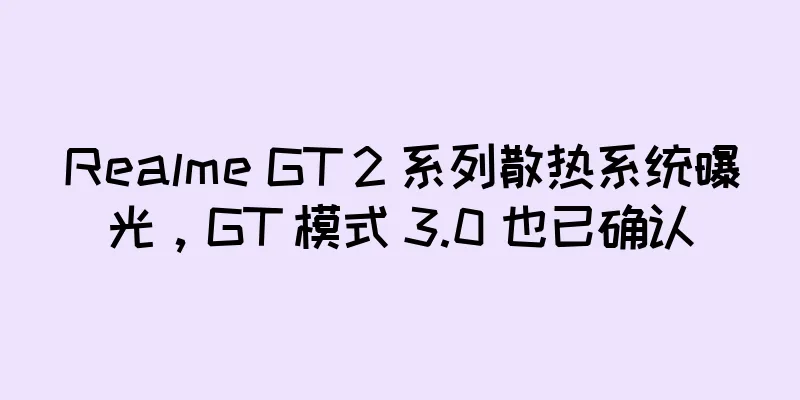 Realme GT 2 系列散热系统曝光，GT 模式 3.0 也已确认