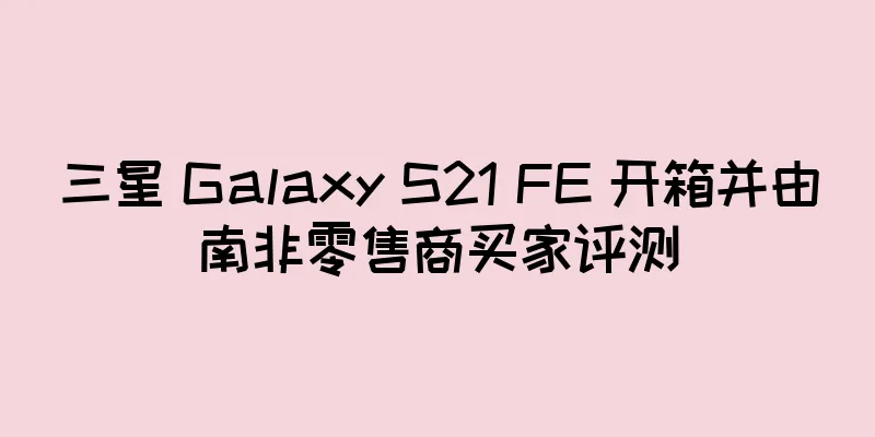 三星 Galaxy S21 FE 开箱并由南非零售商买家评测