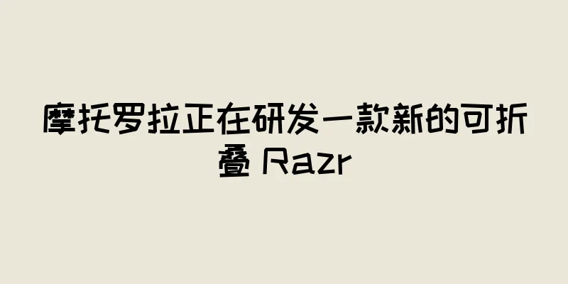 摩托罗拉正在研发一款新的可折叠 Razr