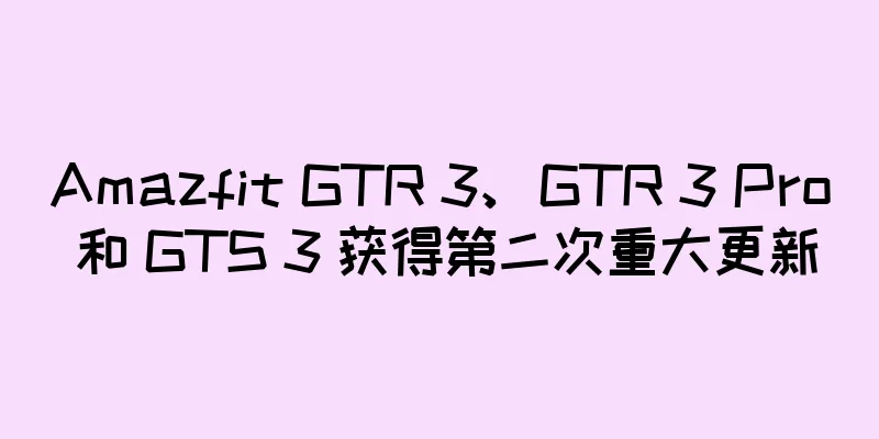 Amazfit GTR 3、GTR 3 Pro 和 GTS 3 获得第二次重大更新