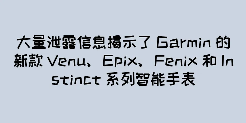 大量泄露信息揭示了 Garmin 的新款 Venu、Epix、Fenix 和 Instinct 系列智能手表
