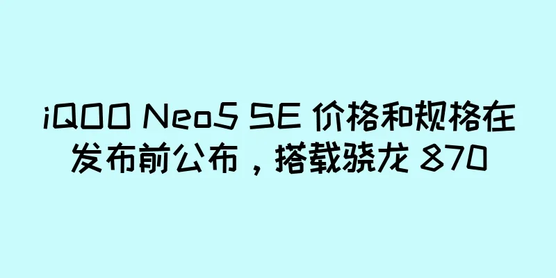 iQOO Neo5 SE 价格和规格在发布前公布，搭载骁龙 870