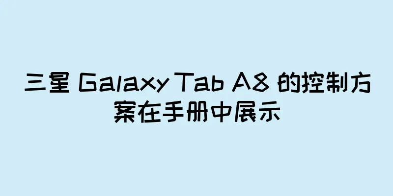 三星 Galaxy Tab A8 的控制方案在手册中展示