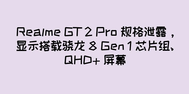 Realme GT 2 Pro 规格泄露，显示搭载骁龙 8 Gen 1 芯片组、QHD+ 屏幕