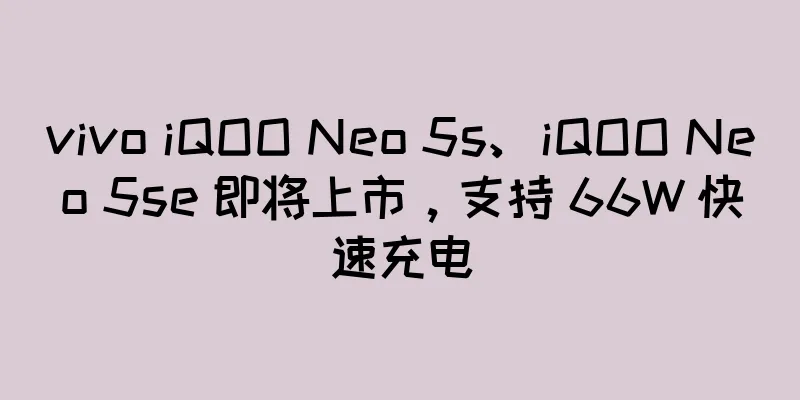 vivo iQOO Neo 5s、iQOO Neo 5se 即将上市，支持 66W 快速充电