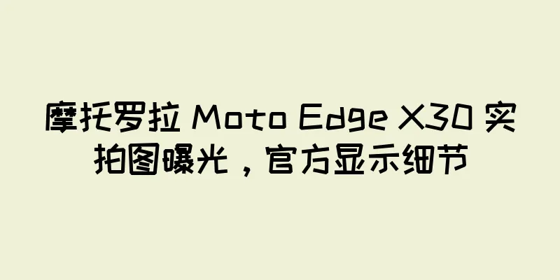 摩托罗拉 Moto Edge X30 实拍图曝光，官方显示细节