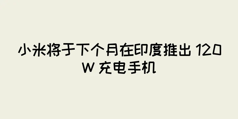 小米将于下个月在印度推出 120W 充电手机