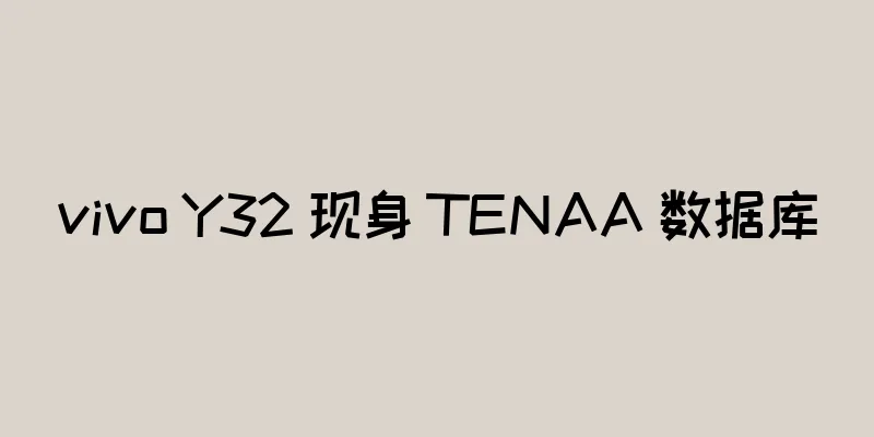 vivo Y32 现身 TENAA 数据库